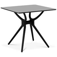 FROMM & STARCK Tisch Esstisch Küchentisch Beistelltisch MDF-Platte schwarz 80x80 cm Höhe: 75 cm