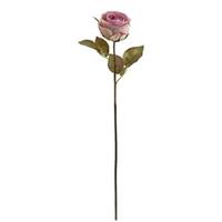 Leen Bakker Kunstbloem Roos - roze - 61 cm