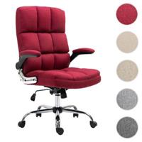 HWC Mendler Bürostuhl höhenverstellbar, drehbar Stoff/Textil rot