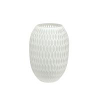 Goebel Vase White Carved weiß