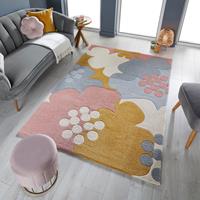 FLAIR RUGS Teppich "Retro Floral", rechteckig, 10 mm Höhe, mit Hoch-Tief-Effekt, Wohnzimmer