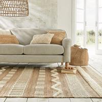 FLAIR RUGS Teppich "Medina", rechteckig, 12 mm Höhe, Boho-Look, aus Naturfasern wie Wolle & Jute, ideale Teppiche für Wohnzimmer, Esszimmer & Schlafzimmer