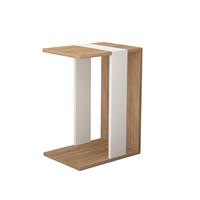 Decortie - Zetti Modern c Form Tisch Eiche Weiß Mehrzweck h 57cm - White