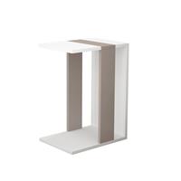 Decortie - Zetti Modern c Form Tisch Weiß Mokka Grau Mehrzweck h 57cm - White