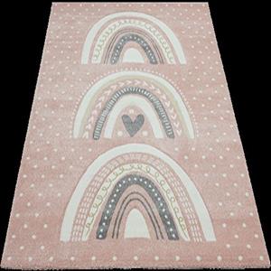 Merinos Kinderkamer Vloerkleed Regenboogmotief Roze -160 x 230 cm