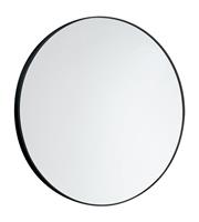 Aqualine ronde spiegel zonder bevestigingen Ã60cm mat zwart