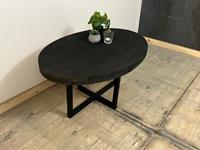 Het Steigerhouthuis Steigerhouten Salontafel Industrieel Ovaal Black - 100 x 60 x 45 cm