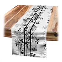 Abakuhaus Tischläufer »Esszimmer Küche Rechteckiger Dekorativer Tischläufer«, Bambus Bambus-Baum-Blätter