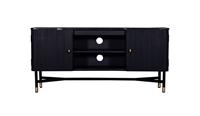 Giga Meubel Tv-meubel Japandi Zwart met Marmer 130cm - 