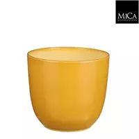 Mica Decorations tusca ronde pot oker maat in cm: 19 x 20