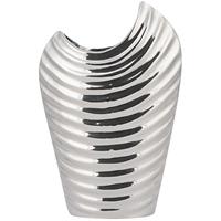 BELIANI Dekofigur Silber 20 x 26 cm Keramik Metall-Optik Pflegeleicht Wohnartikel UnregelmÃssige Form