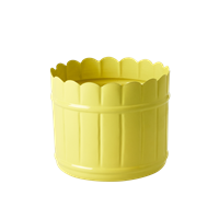 Rice Metal Flower Pots - Medium Yellow