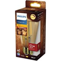 Philips Led Lamp Edison Vintage Filament E27 - 50w Helder Amber - Compatibel Met Dimmer - Glas