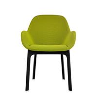 Kartell Clap Stühle  Gestellfarbe: schwarz Bezu grün Solid Colour