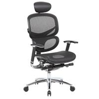 Vivol - Ergonomischer Bürostuhl Ergo Comfort - mit Kopfstütze - Schwarz