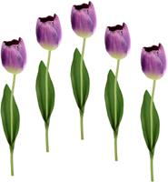 I.Ge.A. Kunstblume Real Touch Tulpen, (5 St.), 5er Set kÃ¼nstliche Tulpenknospen, Kunstblumen, Stielblume