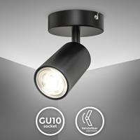 B.K.LICHT LED Spotleuchte schwenkbar Retro Schwarz GU10 Deckenlampe Wandleuchte Spot Flur