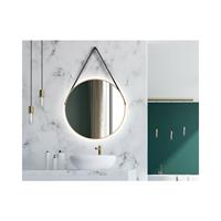 TALOS Gold Light Badspiegel, Dekospiegel, rund, Ã 80 cm - Badezimmerspiegel - hinterleuchtete mit LED Beleuchtung in neutralweiÃŸ - gold