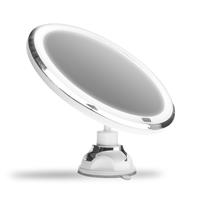 gillianjones Gillian Jones - Suction Cup Mirror w. Adjustable LED Light, Touch Function & 5x Magnification