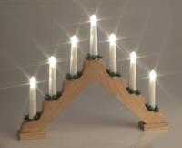 FHS LED Weihnachts-Lichterbogen aus Holz, warmweiÃŸ