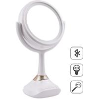 MUCOLA Kosmetikspiegel 1- und 5-fach VergrÃ¶ÃŸerung LED Beleuchtung Bluetoothlautsprecher Rasierspiegel Spiegel Badezimmer Tischspiegel Beleuchtet