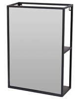 Huismerk Premium Spiegel Metaal Zwart - 35 cm