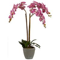 Ibergarden KÃ¼nstliche Orchidee Blumentopf Jumbo Dunkel-rosa/anthrazit