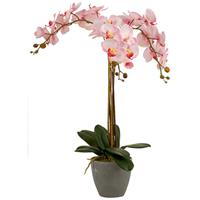 Ibergarden KÃ¼nstliche Orchidee Blumentopf Jumbo Hellrosa/anthrazit