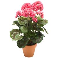 Emerald Kunstbloemen roze Geranium kunstplant cm -