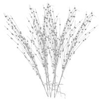 Shoppartners 3x stuks zilveren glitter kunstbloemen kunsttak 76 cm met LED verlichting -