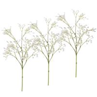 Bellatio Set van 6x stuks kunstbloemen Gipskruid takken wit 65 cm -