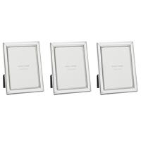 Bellatio 3x Luxe zilveren fotolijstjes / fotoframes 19 x 24 cm -