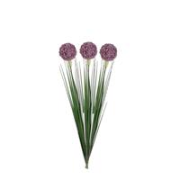 Mica Decorations 4x stuks lila paarse allium/sierui kunstbloem 80 cm -