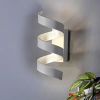 Luce ambiente Design LED Wandleuchte Helix in WeiÃŸ und Silber 9W 720lm