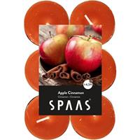 Candles By Spaas 48x Geurtheelichtjes Apple Cinnamon 4,5 branduren - Geurkaarsen appel/kaneel geur - Waxinelichtjes