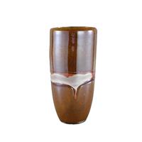 Ptmd Collection Patty Brown glass vase round S