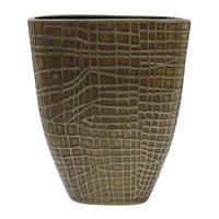 Ptmd Collection Selvas Ovale Bloempot  38 x 10 x 45 cm  Metaal  Goud