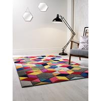 FLAIR RUGS Teppich "Dynamic", rechteckig, 10 mm Höhe, fußbodenheizungsgeeignet, geometrisches Design, Cube Muster, bunt, ideale Teppiche für Wohnzimmer, Schlafzimmer & Esszimme