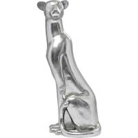 Kare Design Decofiguur Sitting Leopard Silver