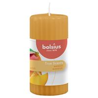 Bolsius Geurstompkaarsen geribbeld mango 6 st True Scents 120x58 mm