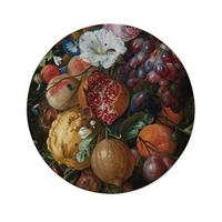 Walljar | Wandcirkel Vruchten en Bloemen, De Heem