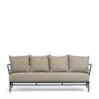 4Home Sofa mit Metallgestell fÃ¼r Ã¼berdachte Terrasse Beige und Schwarz