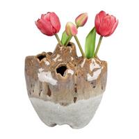 Yomonda Lochvase Tulpen Keramik bunt  Erwachsene