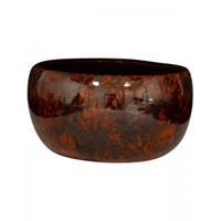 Ter Steege Bowl Kae Cayenne 28x13 cm ronde bruine lage bloempot voor binnen