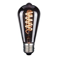 FH Lighting LED lamp, E27, Rustika, rookkleurig, 4 W, 1800 K