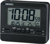 Seiko QHL086K Wekker met Alarm en Thermometer
