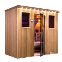 Gartentraum.de 3 Personen Indoorkabine für finnische Sauna und Infrarot-Wärmetherapie - Taous / mit Magnesiumheizung