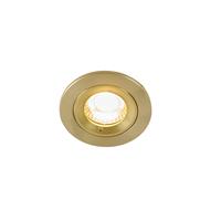 Qazqa Moderne Inbouwspot Goud Rond Ip44 - Xena