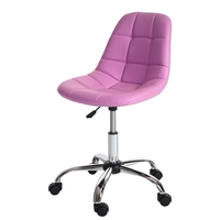 MCW Drehstuhl -A86, Bürostuhl Arbeitshocker, Schalensitz Kunstleder ~ rosa
