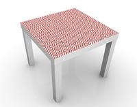 Bilderwelten Beistelltisch Muster & Textur Rotes Geometrisches Streifenmuster
